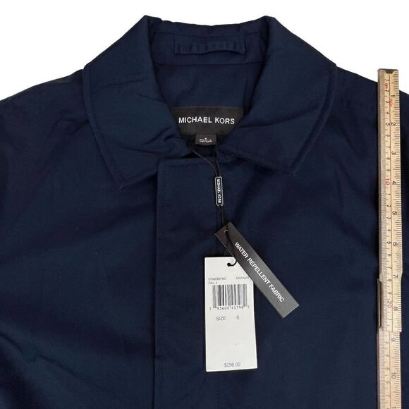 New Michael Kors Men US S Small Midnight Blue Jacket Waterproof Coat MSRP $298 - Picture 7 of 16